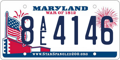 MD license plate 8AE4146