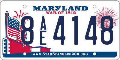 MD license plate 8AE4148