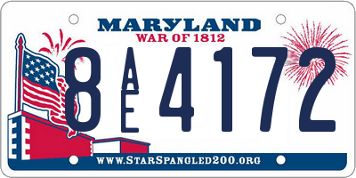 MD license plate 8AE4172