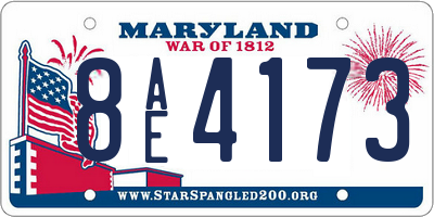 MD license plate 8AE4173