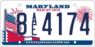 MD license plate 8AE4174