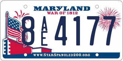 MD license plate 8AE4177
