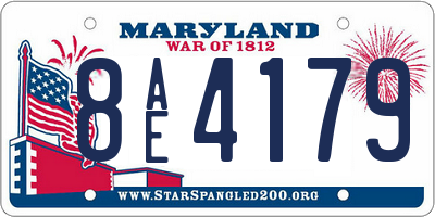 MD license plate 8AE4179