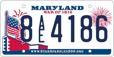 MD license plate 8AE4186