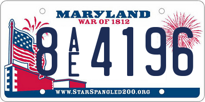 MD license plate 8AE4196