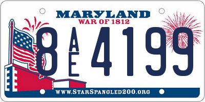 MD license plate 8AE4199