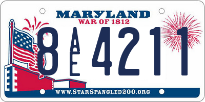 MD license plate 8AE4211
