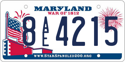 MD license plate 8AE4215