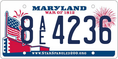MD license plate 8AE4236