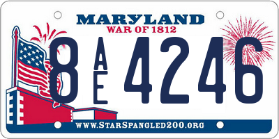 MD license plate 8AE4246