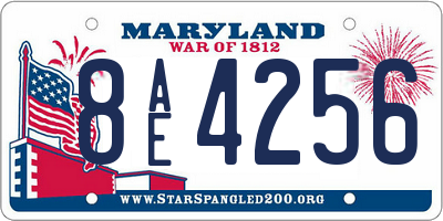 MD license plate 8AE4256