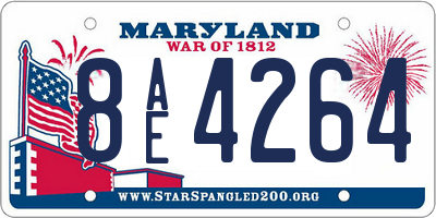 MD license plate 8AE4264