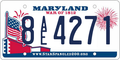 MD license plate 8AE4271