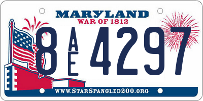 MD license plate 8AE4297