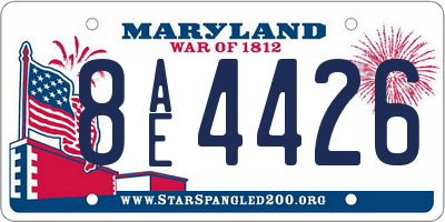 MD license plate 8AE4426