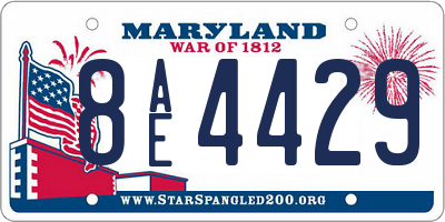 MD license plate 8AE4429