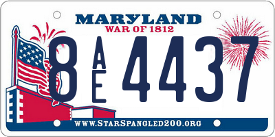 MD license plate 8AE4437
