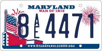 MD license plate 8AE4471