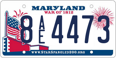 MD license plate 8AE4473