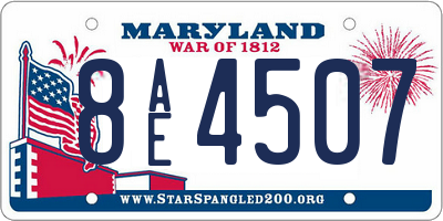 MD license plate 8AE4507