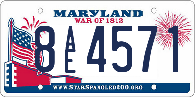 MD license plate 8AE4571