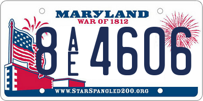 MD license plate 8AE4606