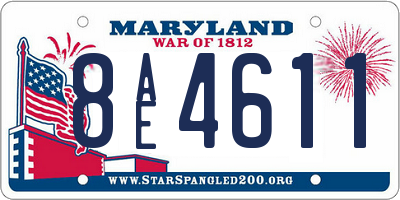 MD license plate 8AE4611