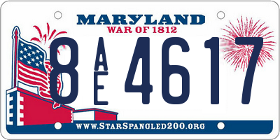 MD license plate 8AE4617