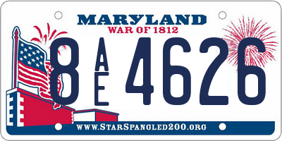 MD license plate 8AE4626