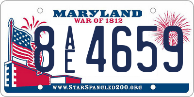 MD license plate 8AE4659