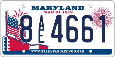 MD license plate 8AE4661