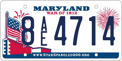 MD license plate 8AE4714