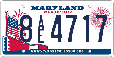 MD license plate 8AE4717