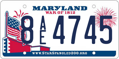 MD license plate 8AE4745