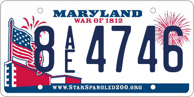 MD license plate 8AE4746