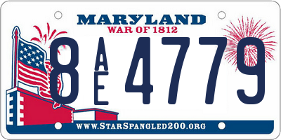 MD license plate 8AE4779