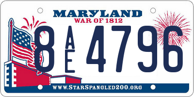 MD license plate 8AE4796