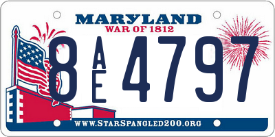 MD license plate 8AE4797