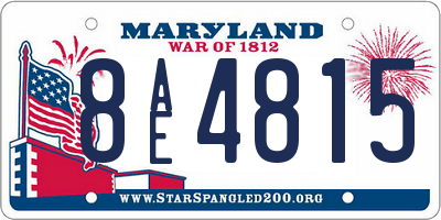 MD license plate 8AE4815