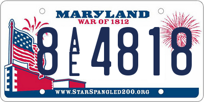 MD license plate 8AE4818