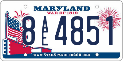 MD license plate 8AE4851