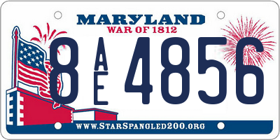 MD license plate 8AE4856