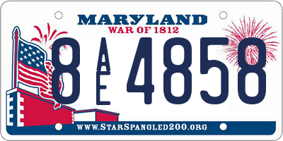 MD license plate 8AE4858
