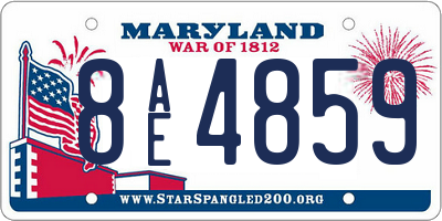 MD license plate 8AE4859