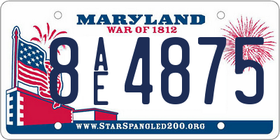 MD license plate 8AE4875