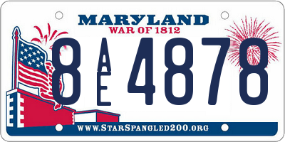 MD license plate 8AE4878