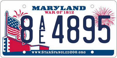MD license plate 8AE4895