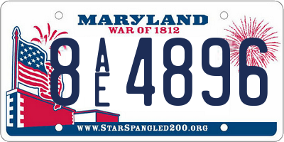 MD license plate 8AE4896