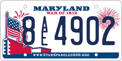 MD license plate 8AE4902