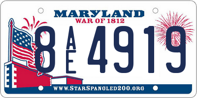 MD license plate 8AE4919